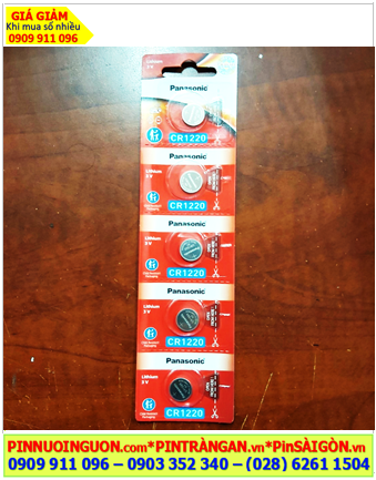 COMBO 1vỉ 5viên Pin Panasonic CR1220 lithium 3v _Made in Indonesia _Giá chỉ 89.000đ/ vỉ 5viên